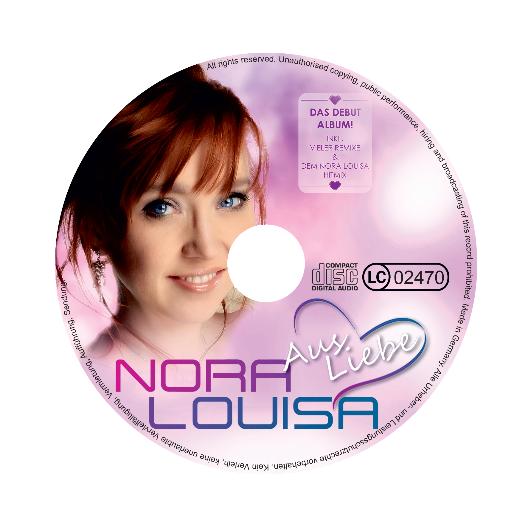CD-Booklet-Gestaltung für Schlagersängerin Nora Louisa