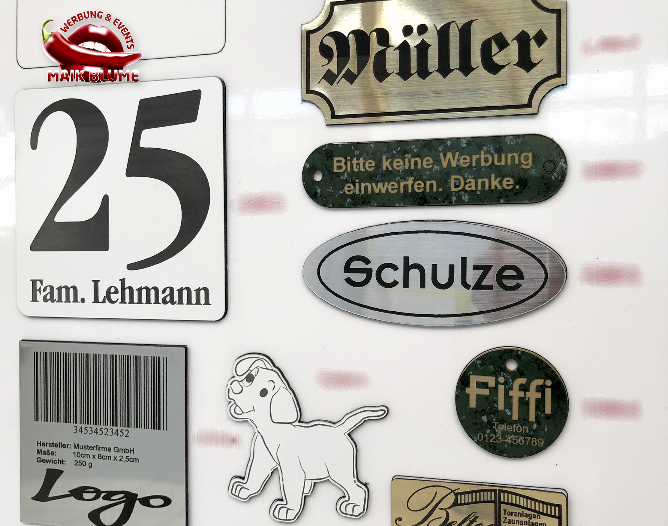 Schilder herstellen — Lasergravur nach Maß