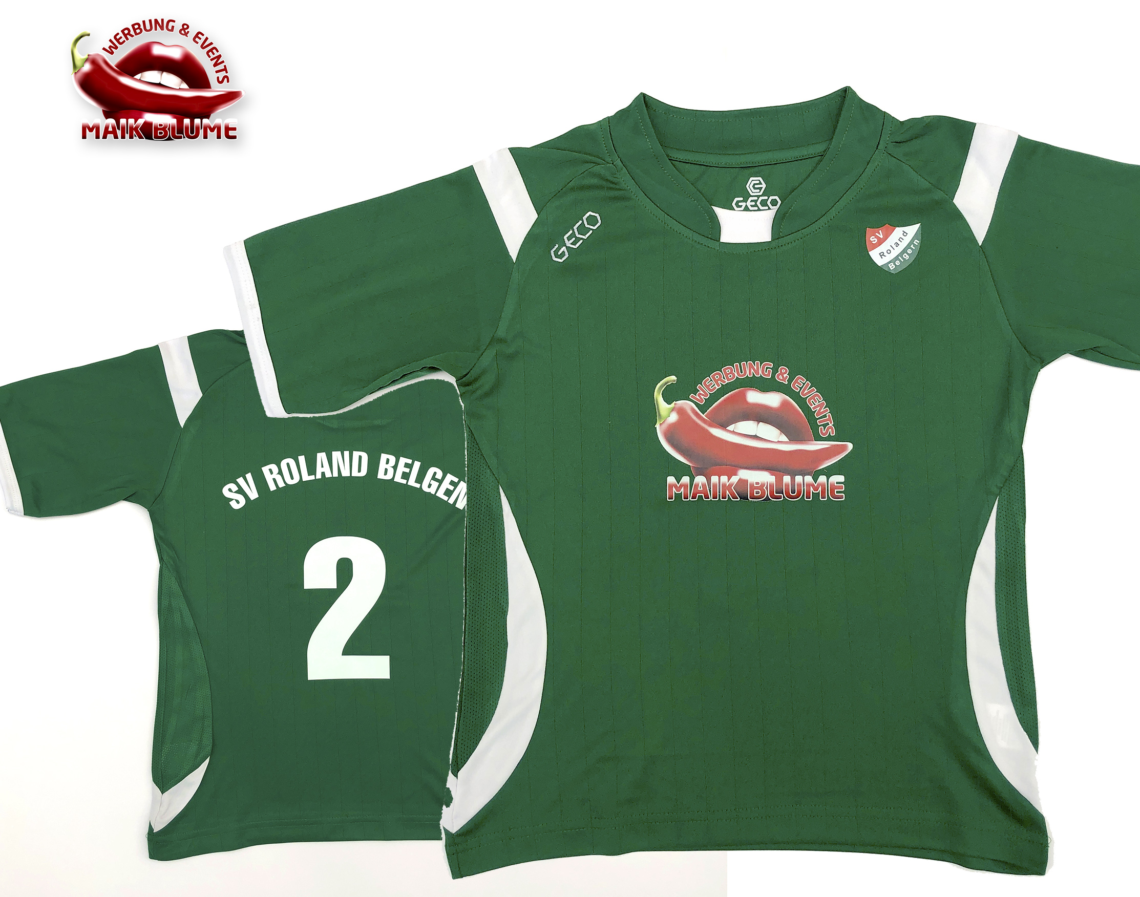 Trikotdruck — Sponsoring für SV Roland Belgern